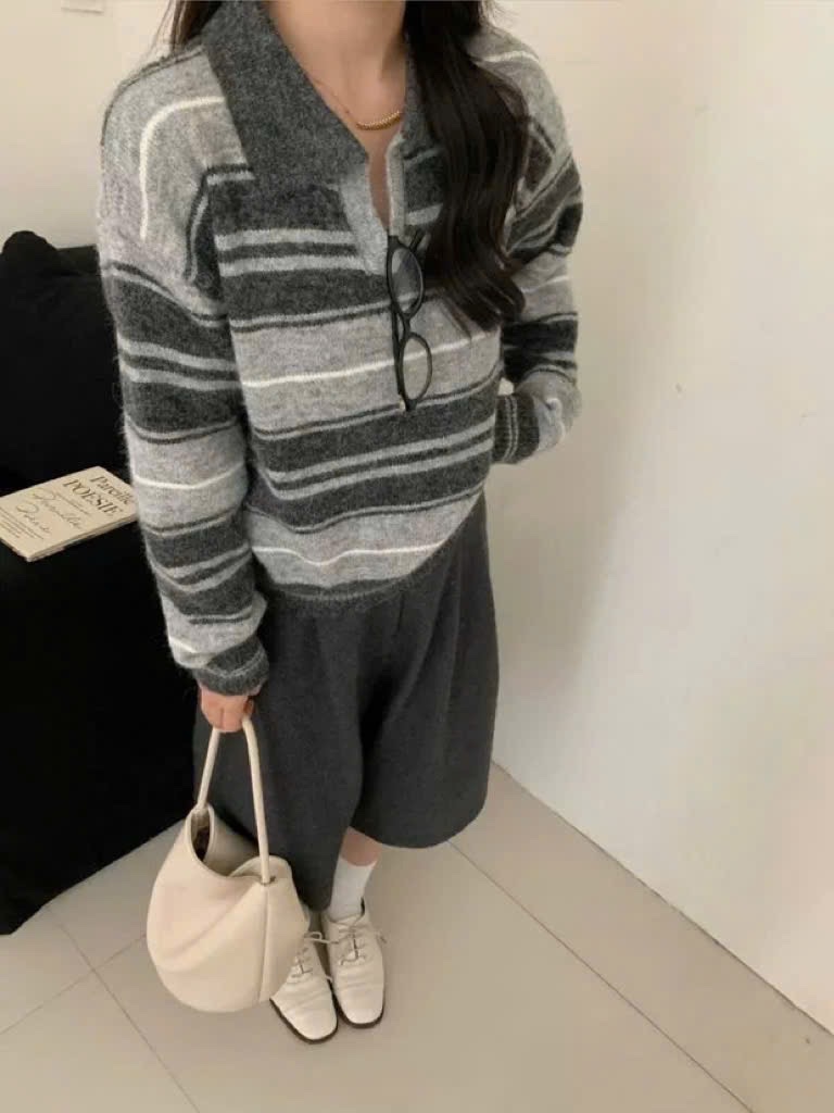 Áo len nữ kẻ AL051125-02