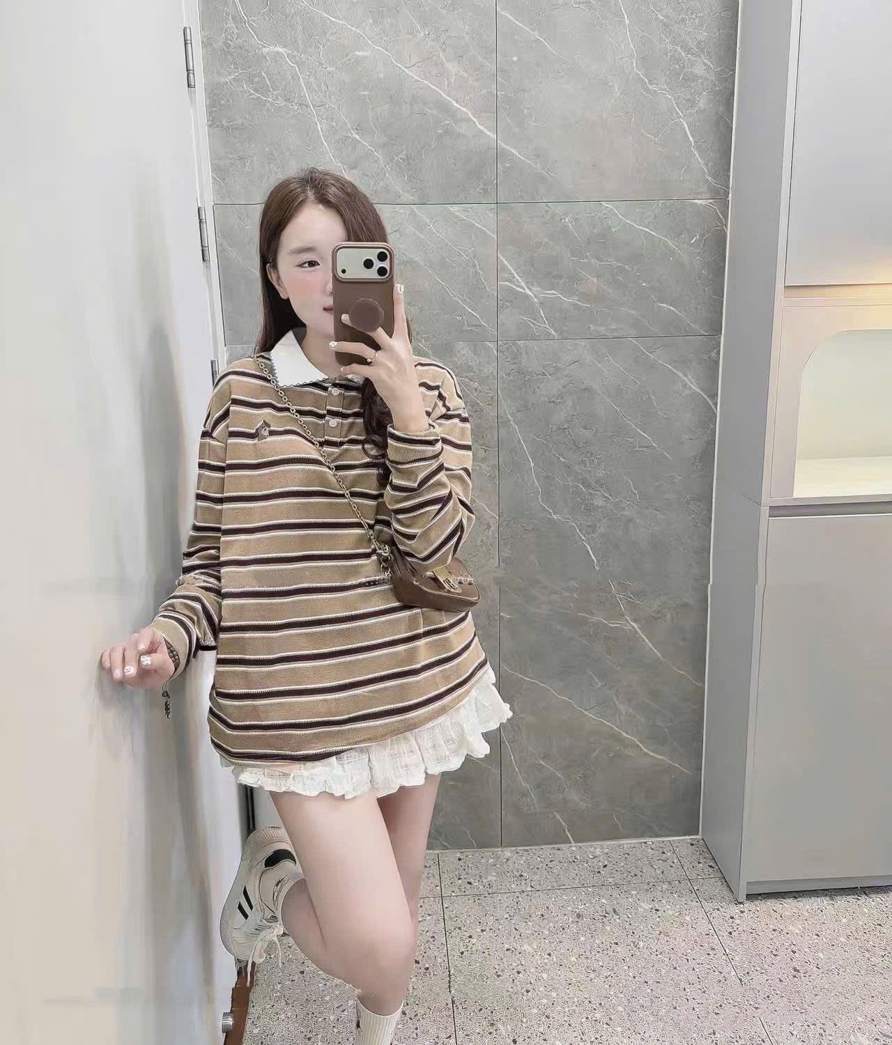 Áo thun nữ kẻ polo AT071125-01