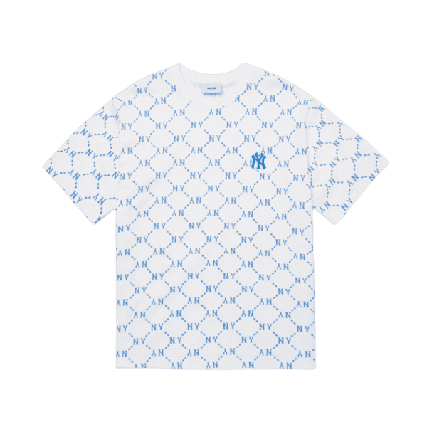 Áo MLB Diamond Monogram Front Print Short Sleeve T-shirt New York Yankees