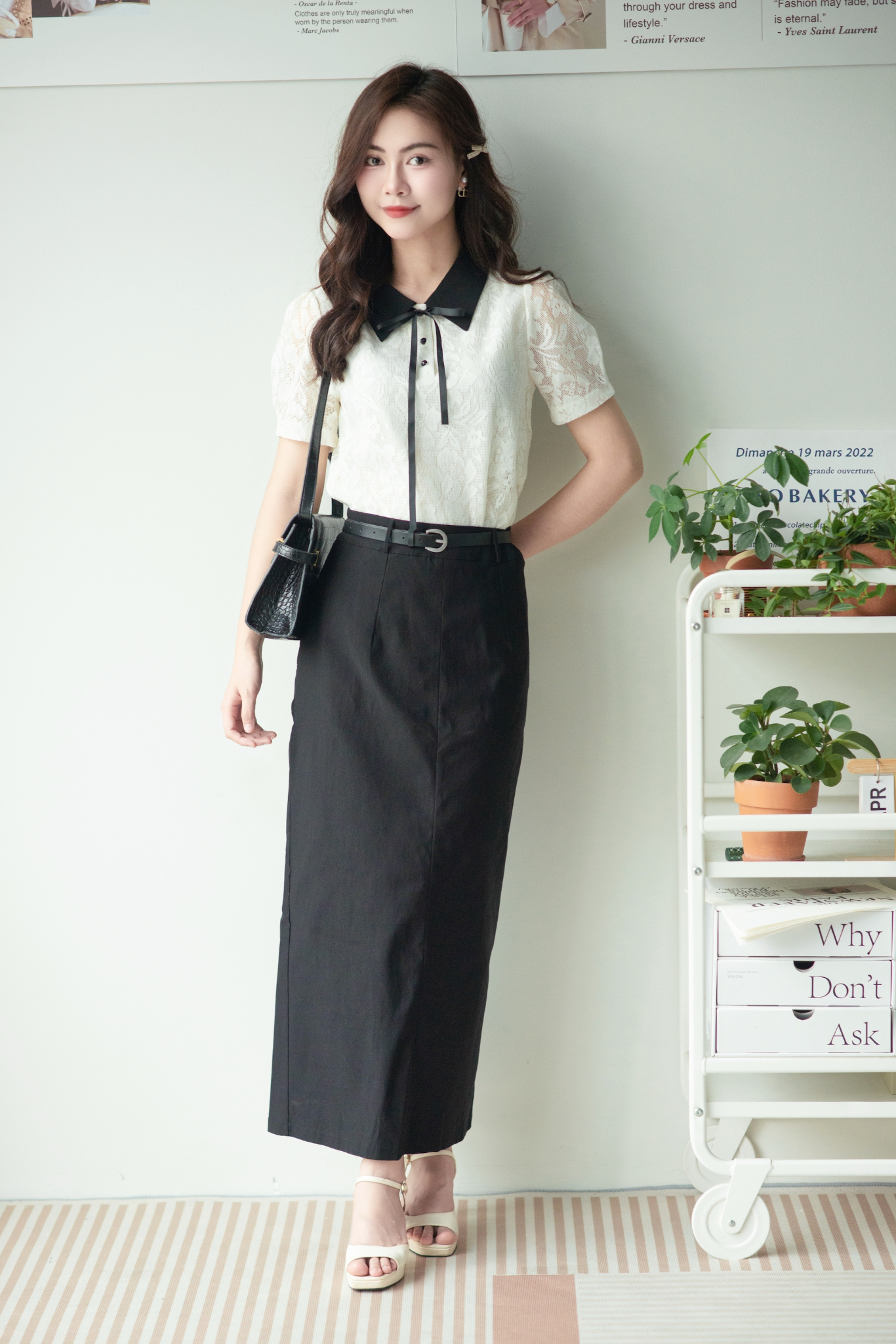 BF - Chân váy đen - Siêu dài - Size L/XL