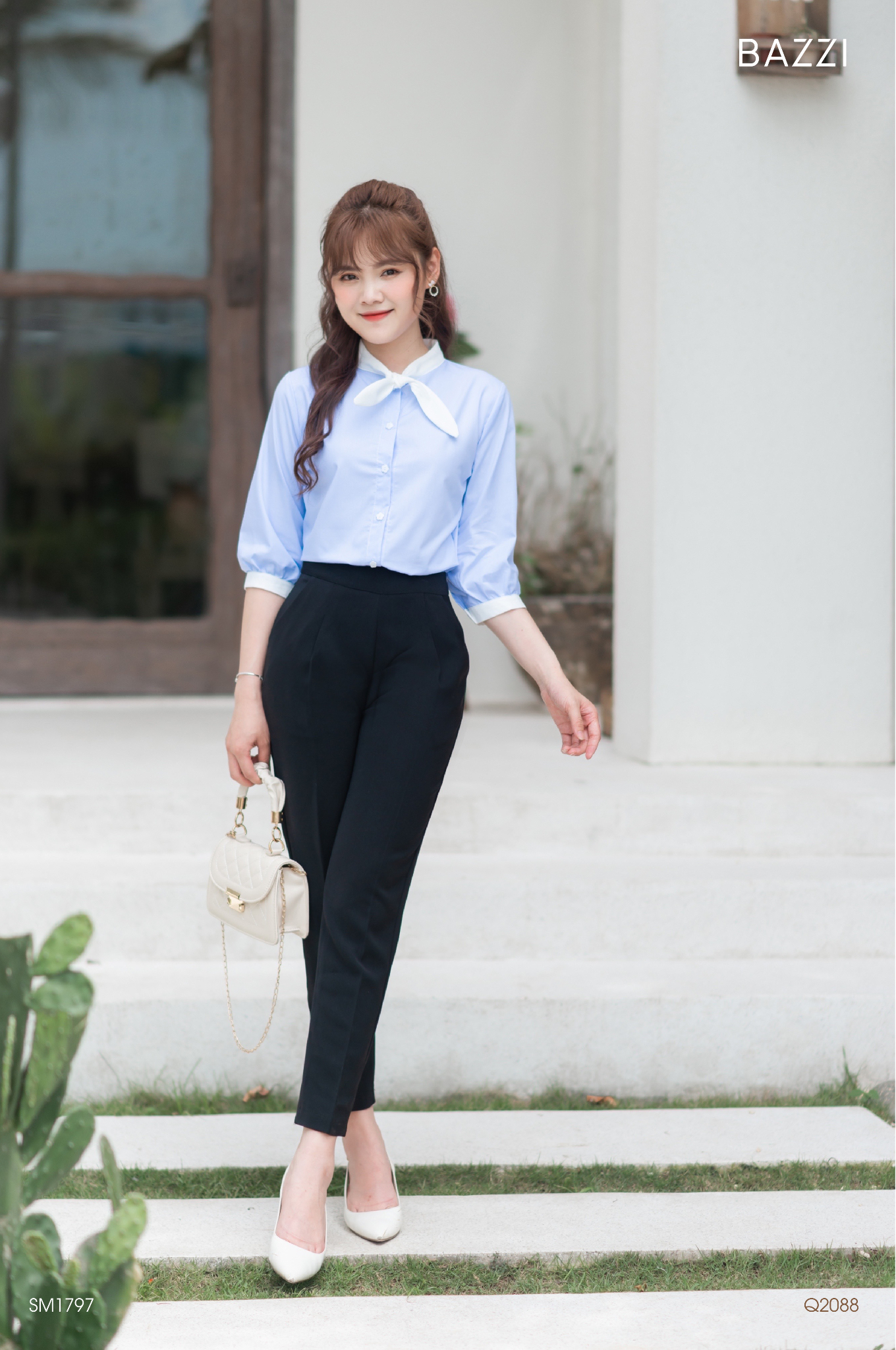 QB2088 - Quần baggy khoá - Sau