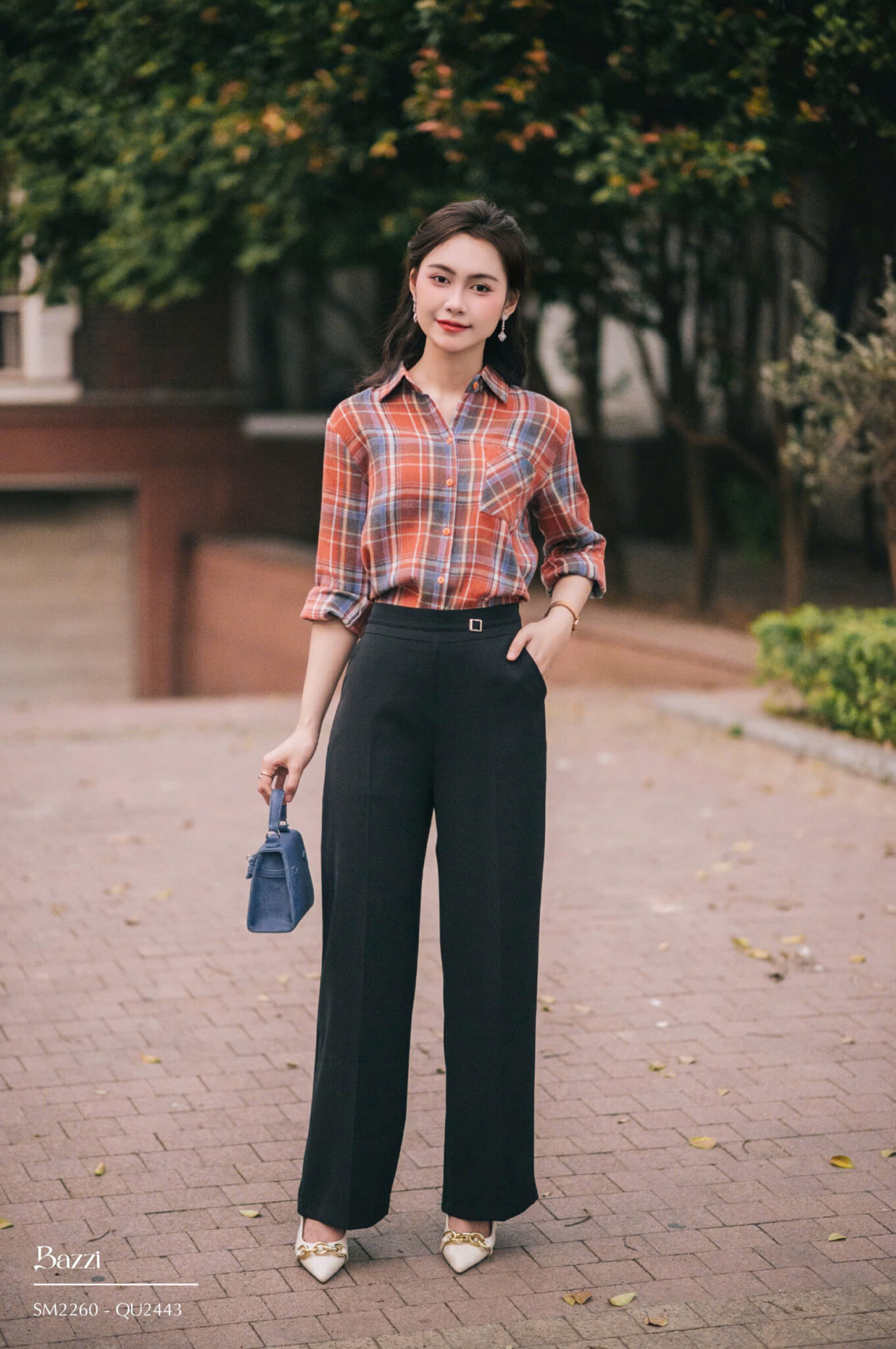 QR2443 - Quần ống rộng đai eo