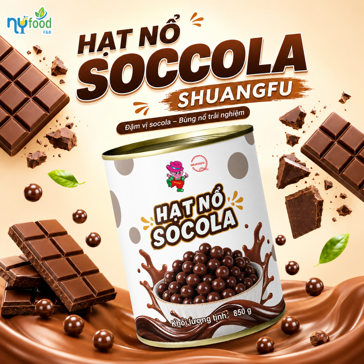 🍫 HẠT NỔ SOCOLA SHUANGFU - ĐẬM VỊ SOCOLA – BÙNG NỔ TRẢI NGHIỆM
