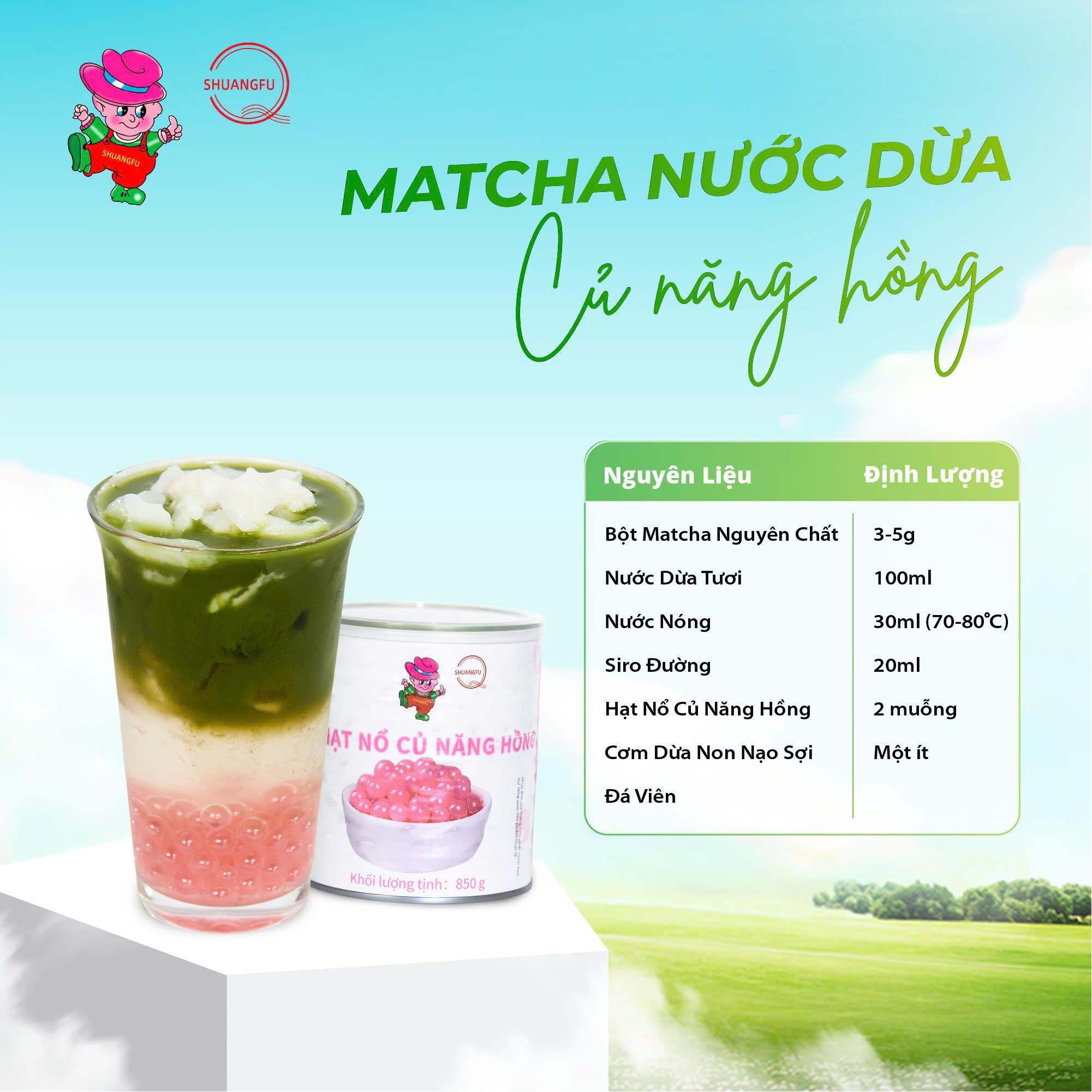 12 Công Thức Đồ Uống Hot Trend 2025 VớiHạt Nổ Shuangfu