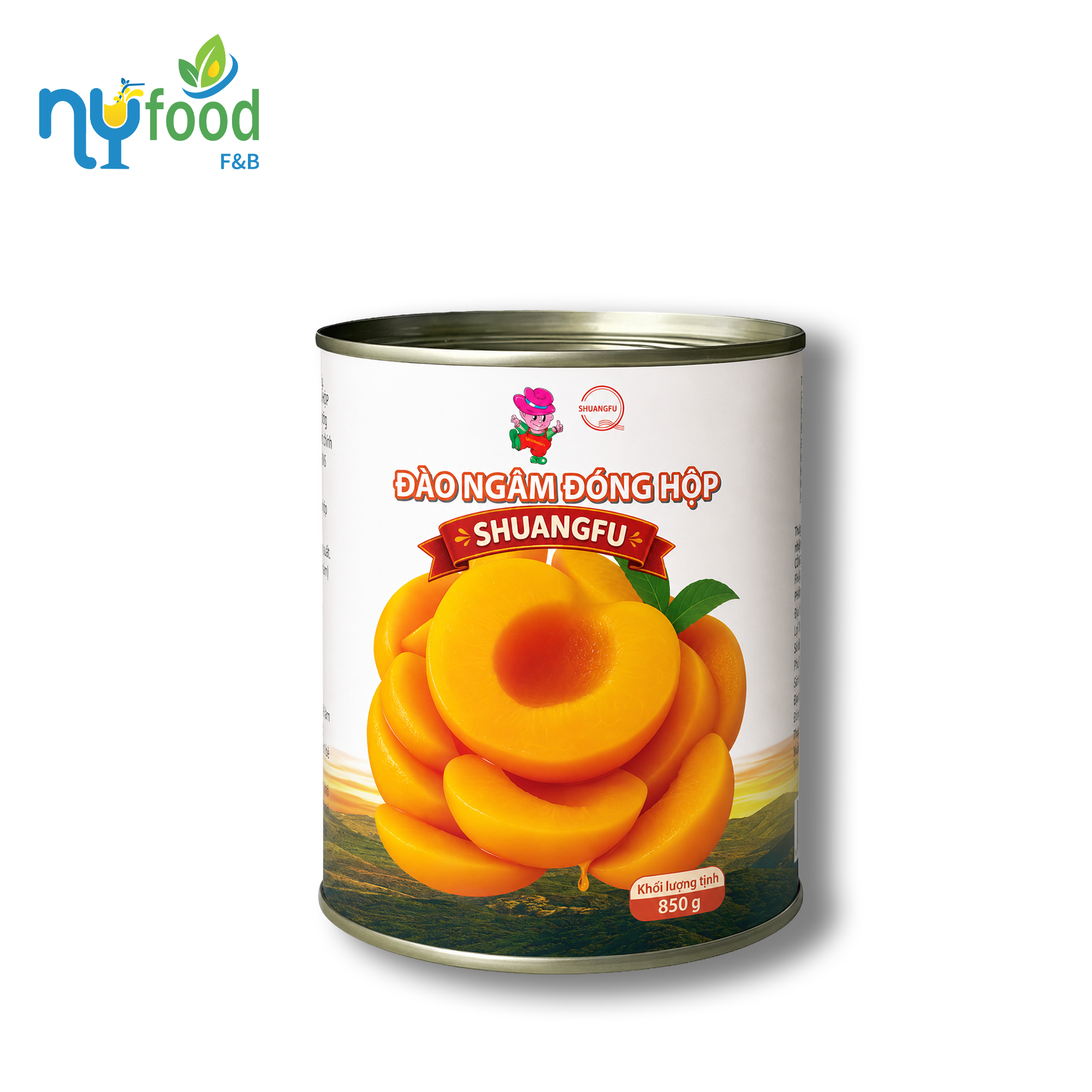 Đào ngâm đóng hộp 850g