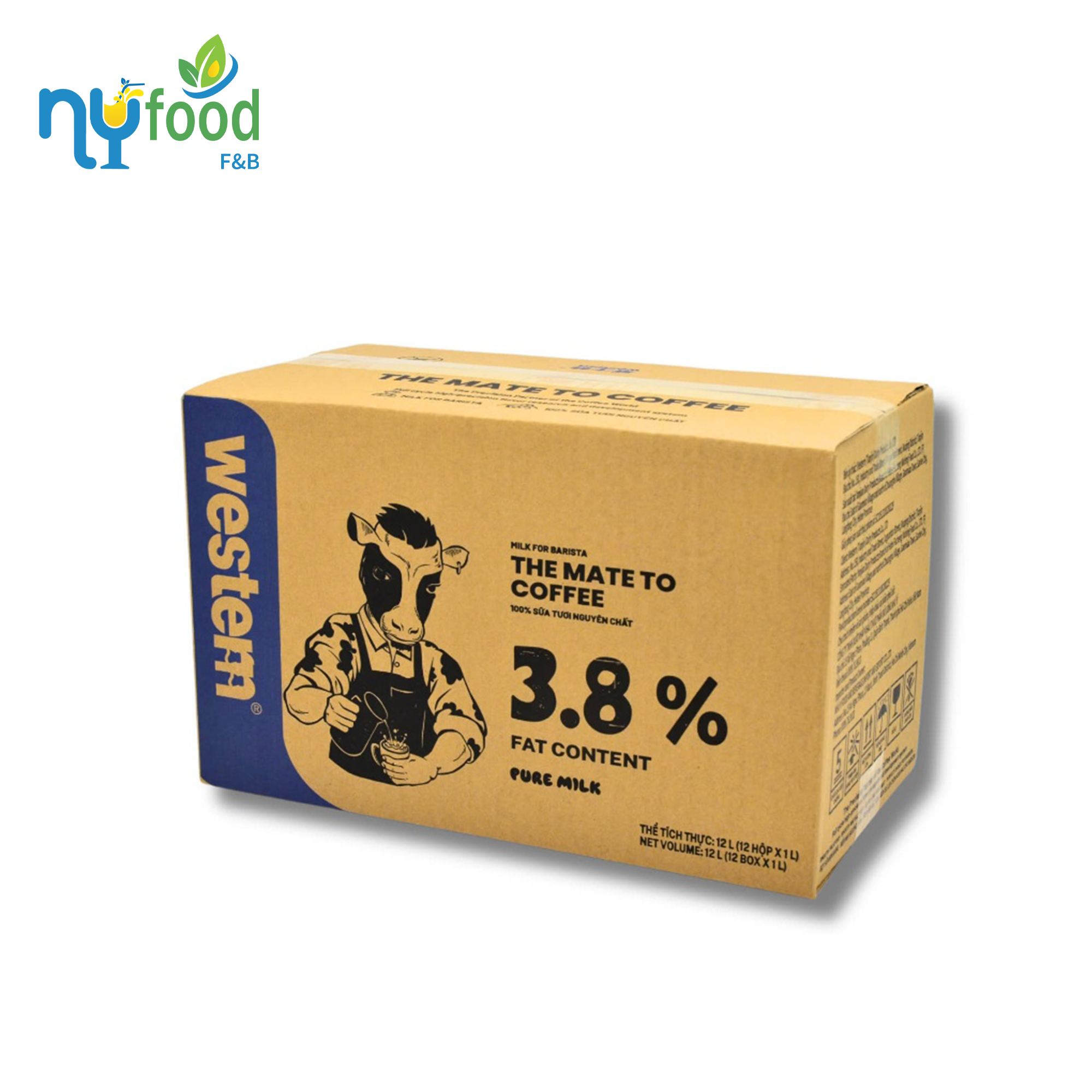 Sữa nguyên chất Western 3.8% 1L