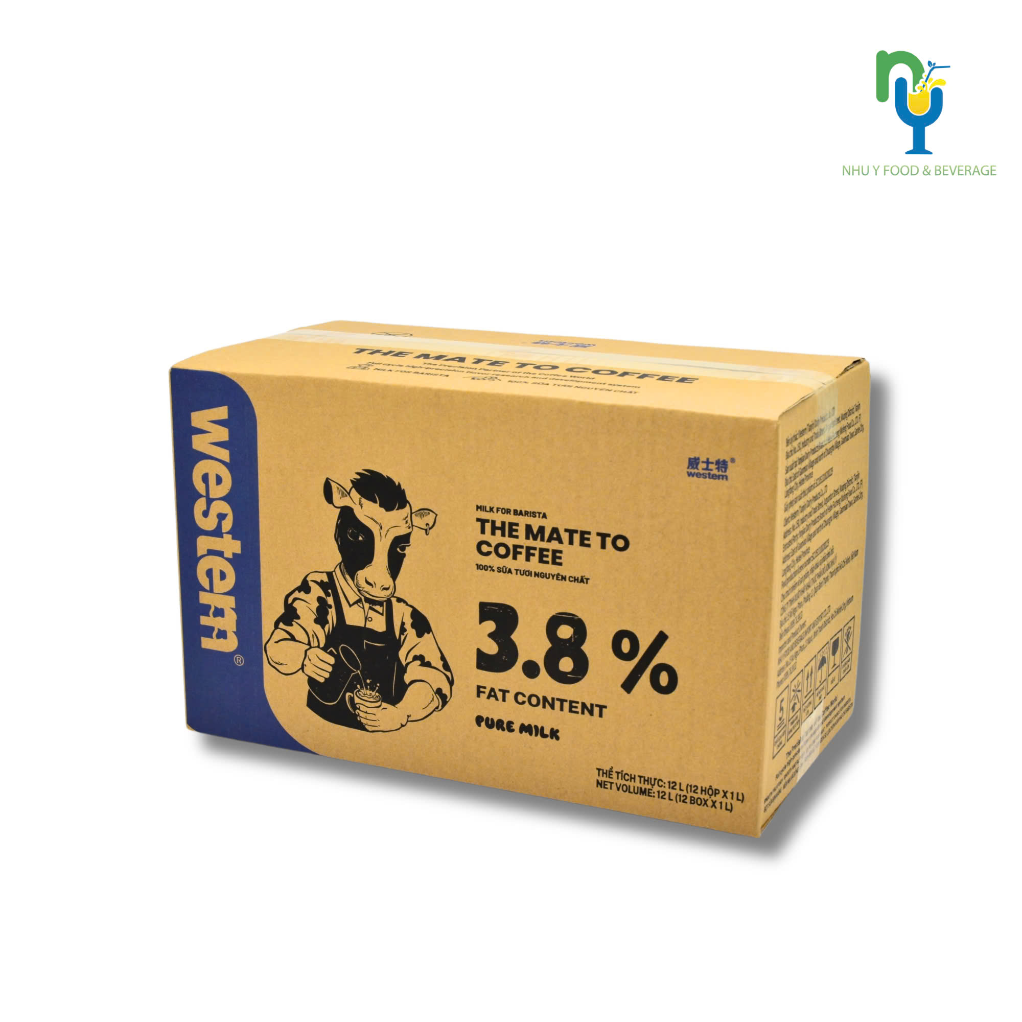 Sữa nguyên chất Western 3.8% 1L