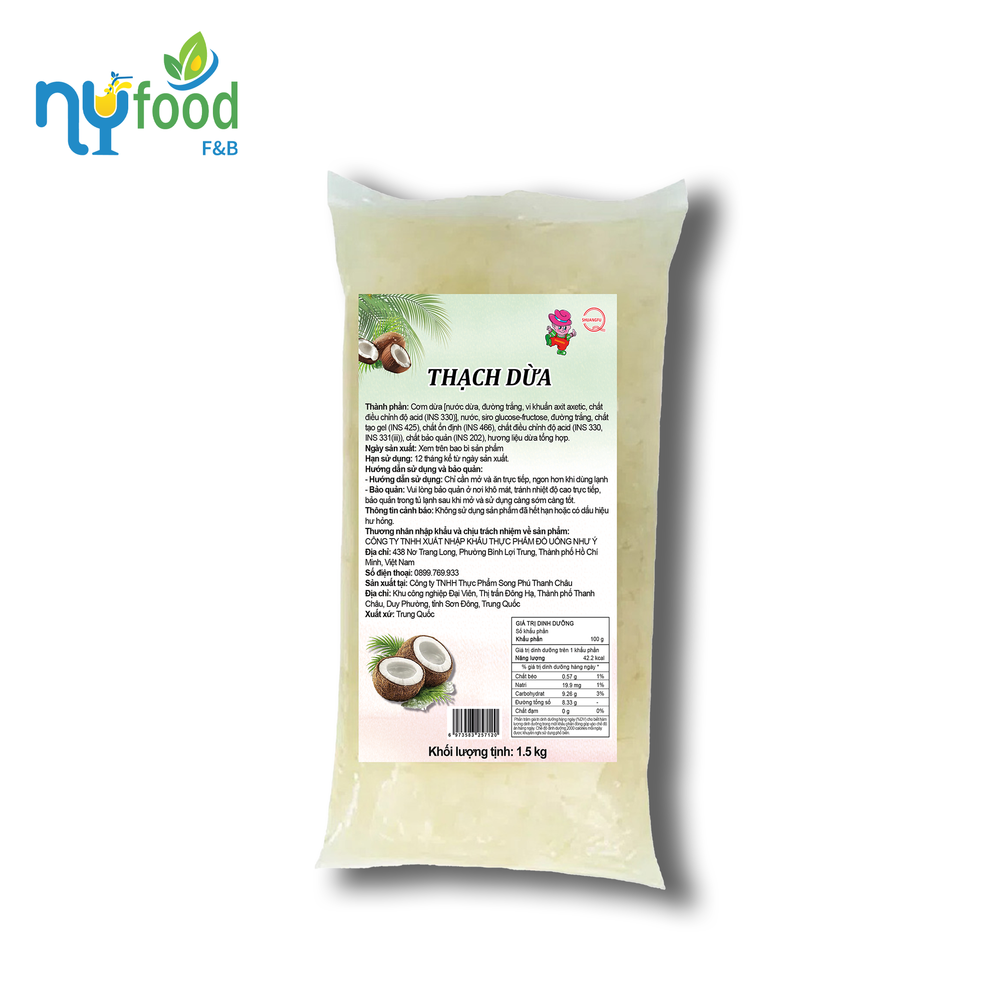 Thạch Dừa Shuangfu 1,5kg