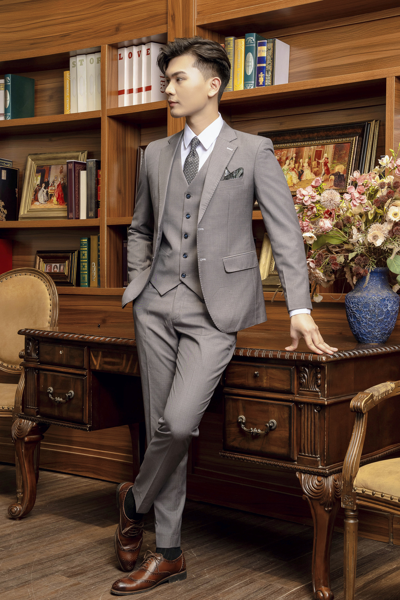 Bộ suit 2 khuy EAB 208