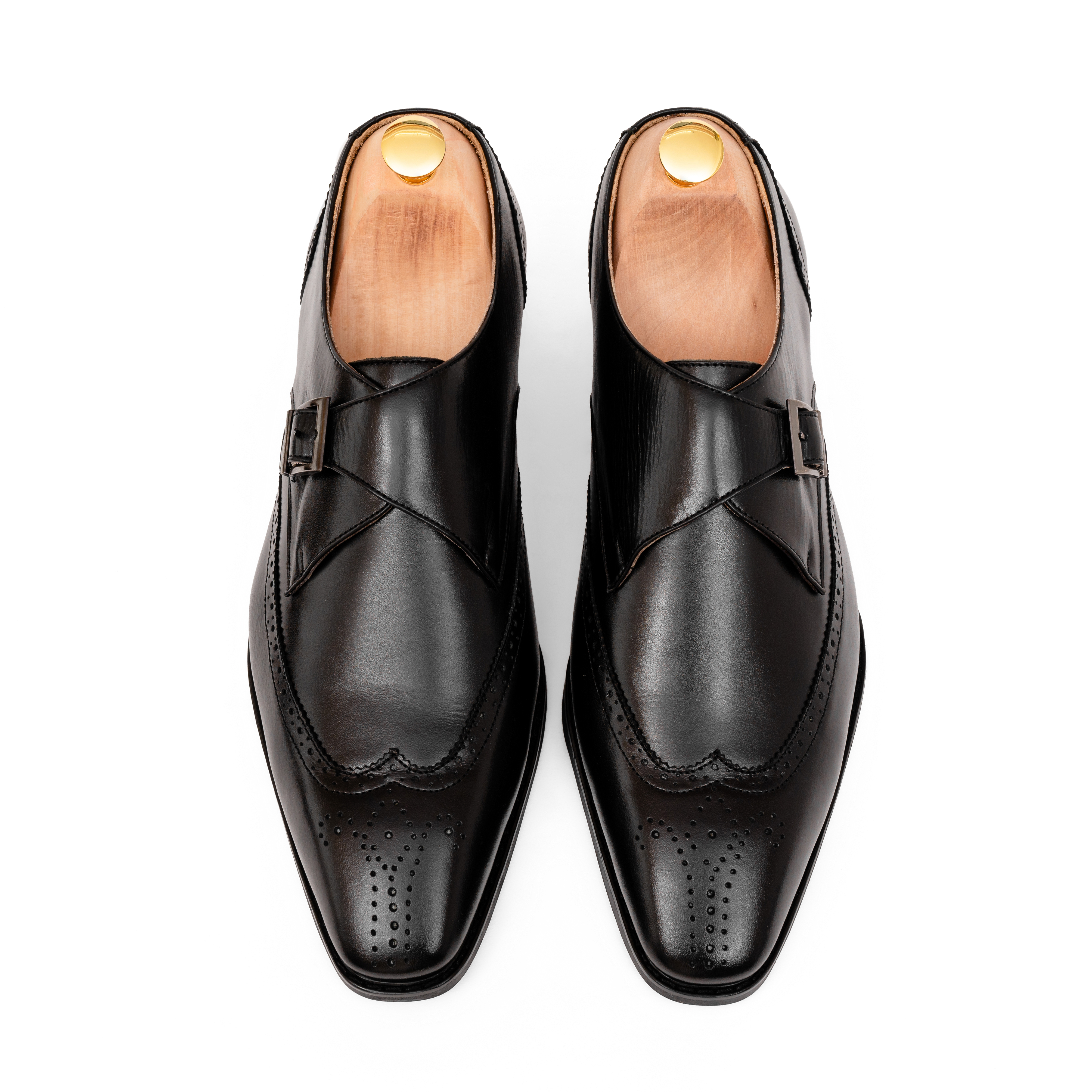 Giày da single monkstrap màu đen