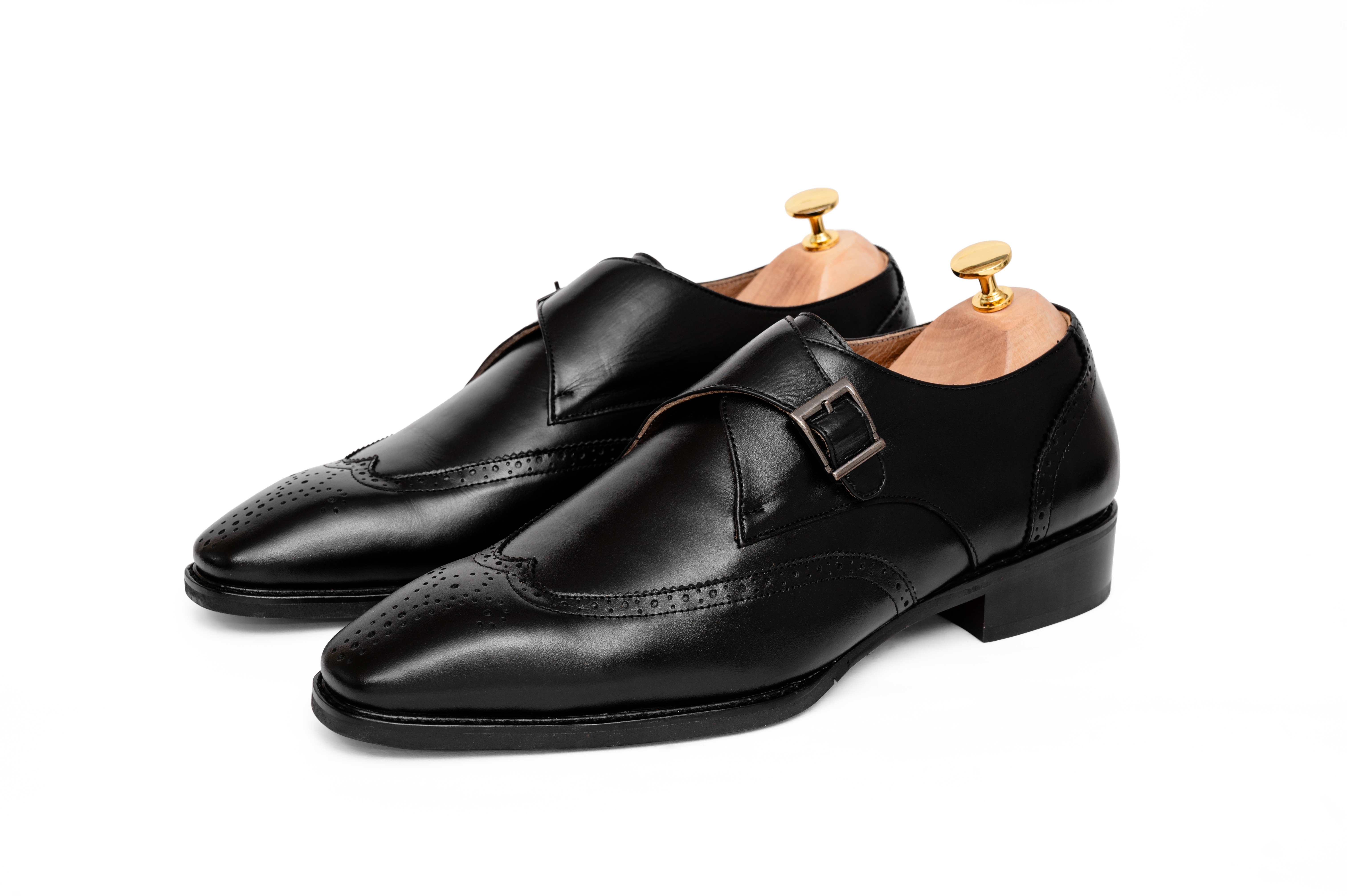 Giày da single monkstrap màu đen