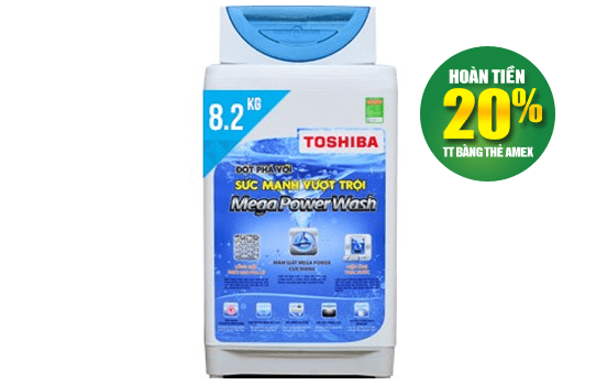 MÁY GIẶT 8.2 KG TOSHIBA E920LV(WB) LỒNG ĐỨNG