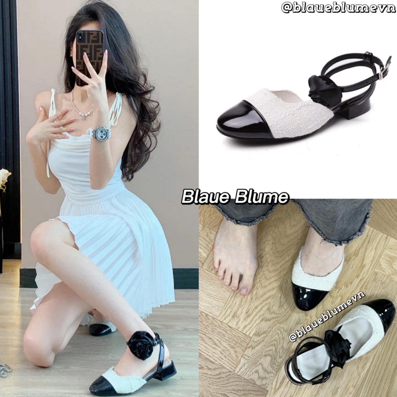 [K.O] 805 BlackRose MaryJane Shoes