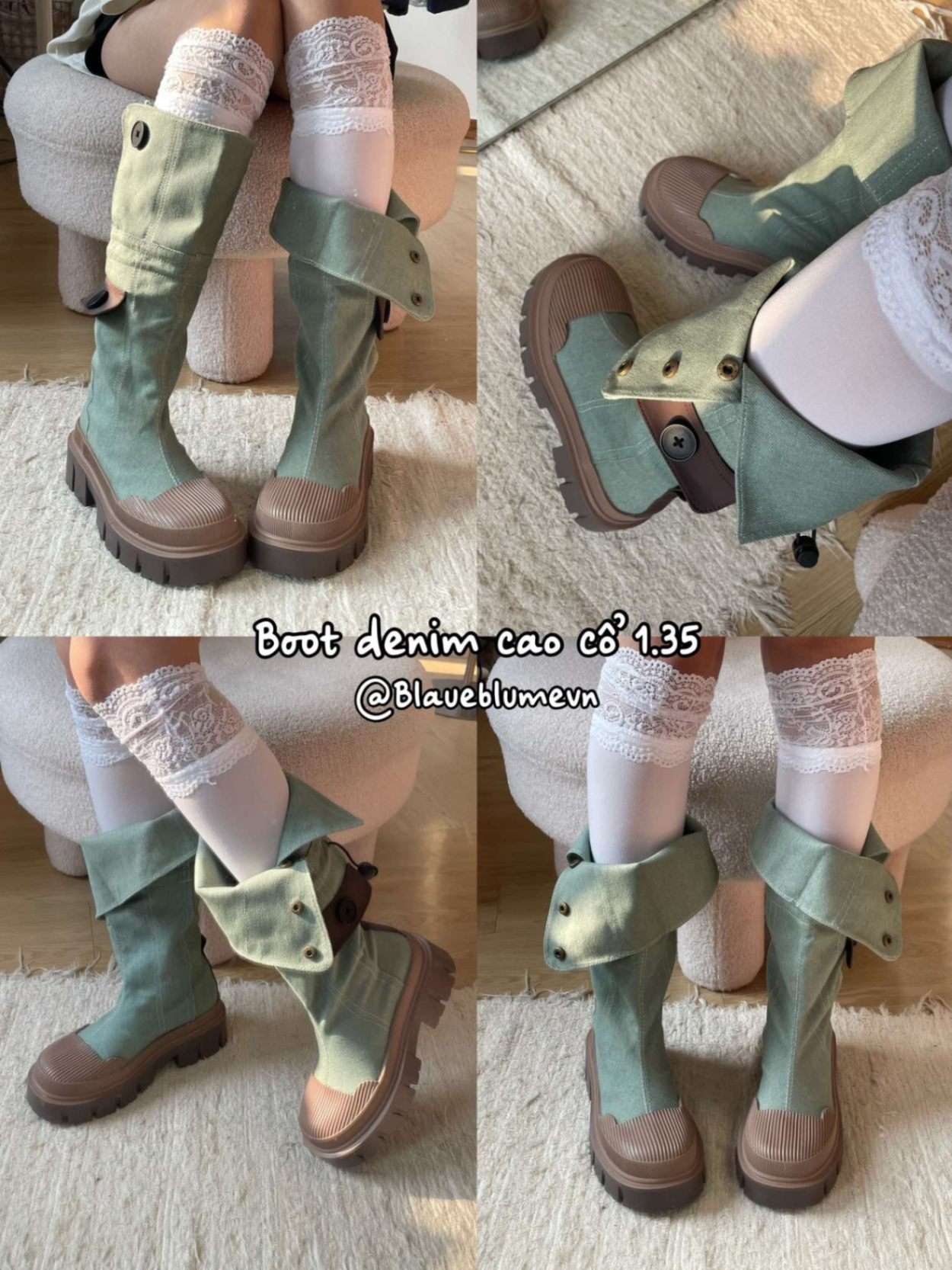 Boot denim 1.35 hộp đen c121