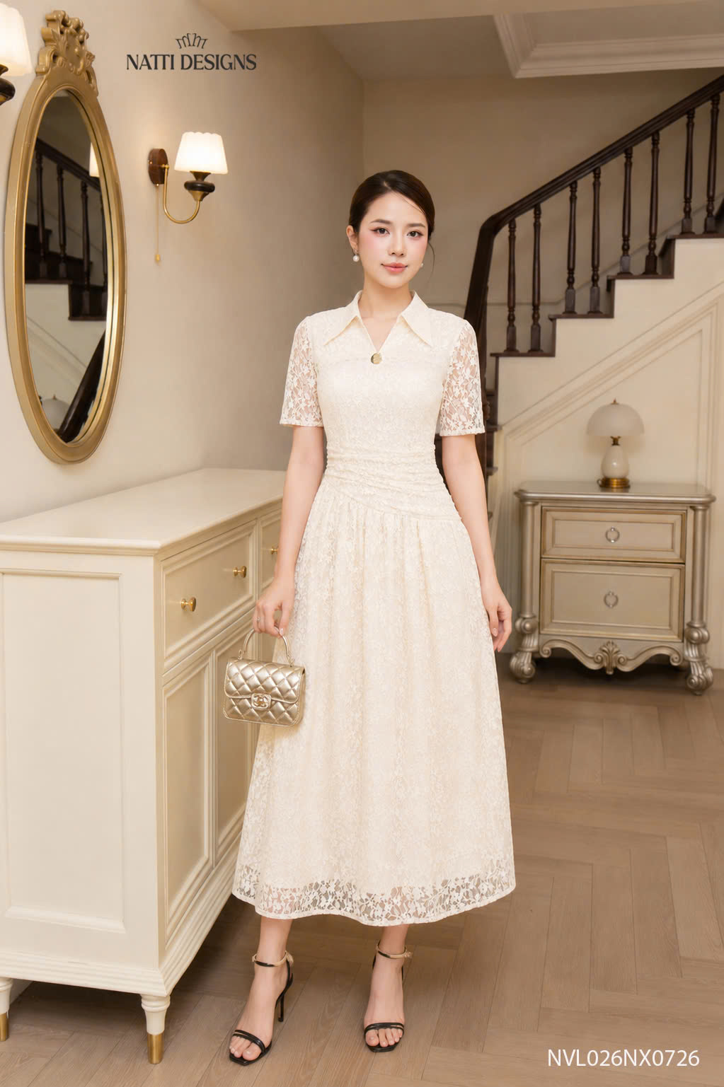 Váy Ren Có Cổ Sang Trọng, Tinh Tế