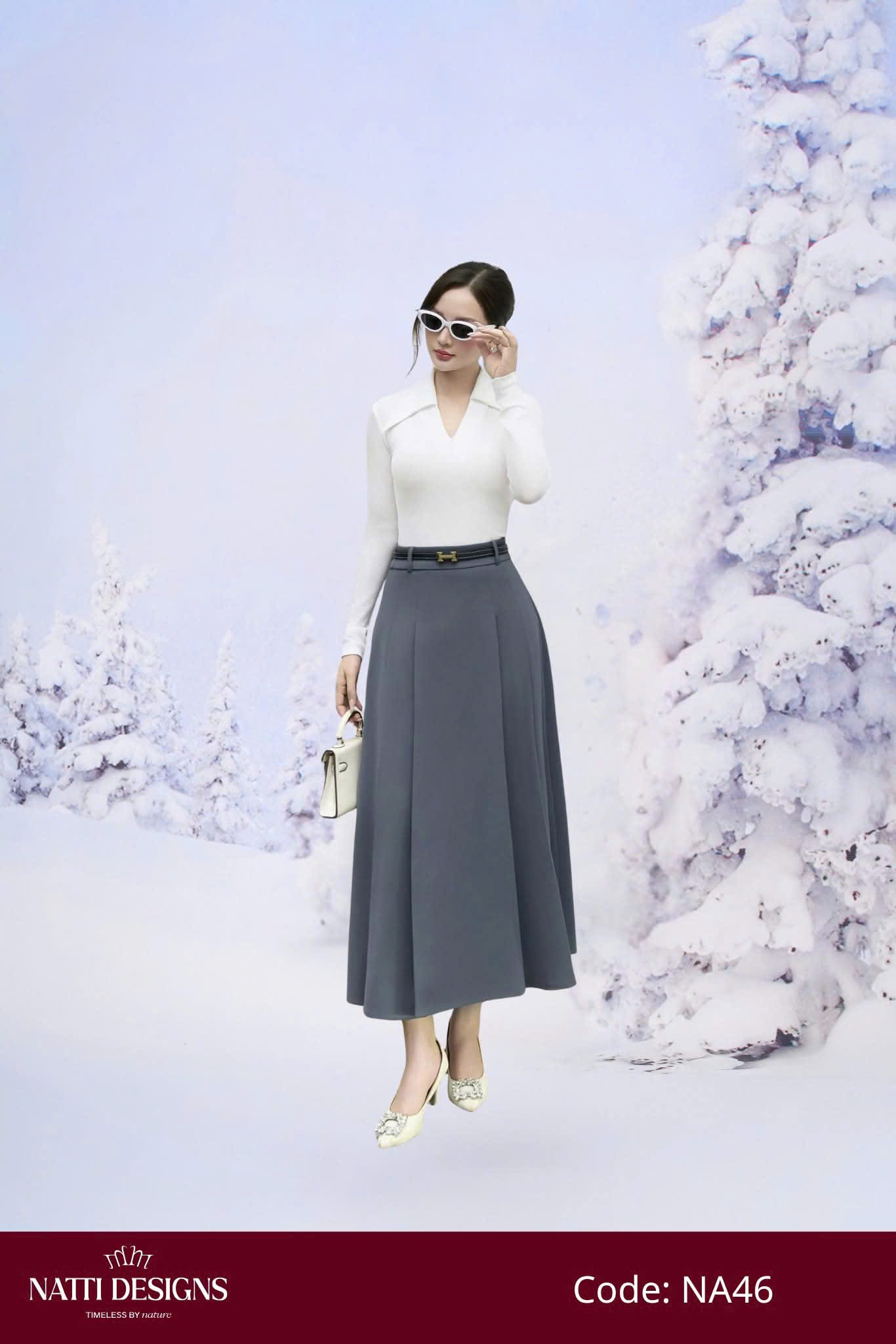 Áo thun cổ nhọn tay dài