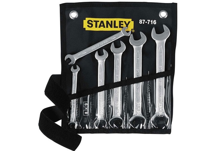 Bộ cờ lê 2 đầu miệng 6 chi tiết 6-17mm Stanley 87-716-1