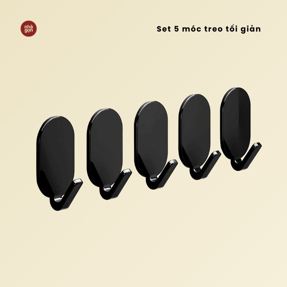 Set 5 móc treo tối giản - Đen