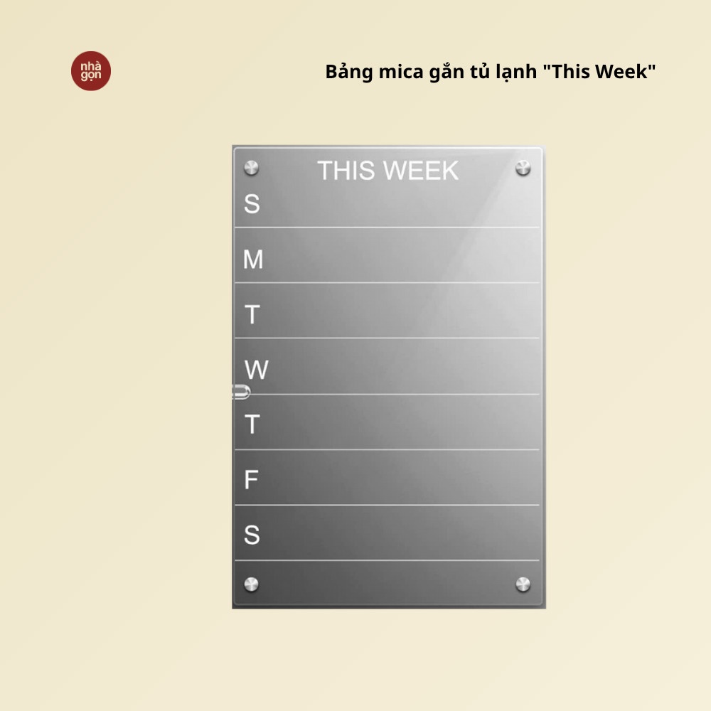Bàng mica gắn tủ lạnh This Week