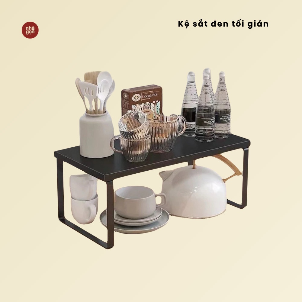 Kệ sắt tối giản - Đen