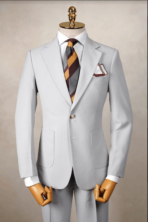 VTK Peak Lapel Silver Grey 56574-10#