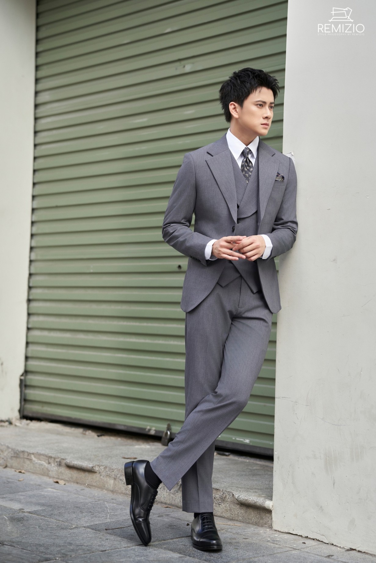 VTK Notch Lapel Light Grey 53165-115#