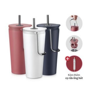 Bình giữ nhiệt Lock&Lock Bucket Tumbler with Straw LHC4268