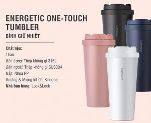 Bình Giữ Nhiệt Lock&Lock Energetic One-Touch Tumbler LHC3249