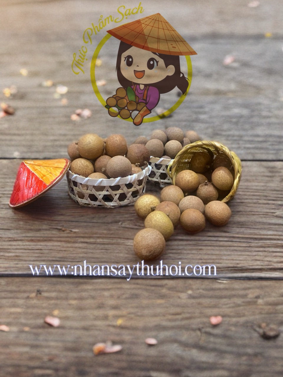 Nhãn Xuồng sấy khô nguyên vỏ
