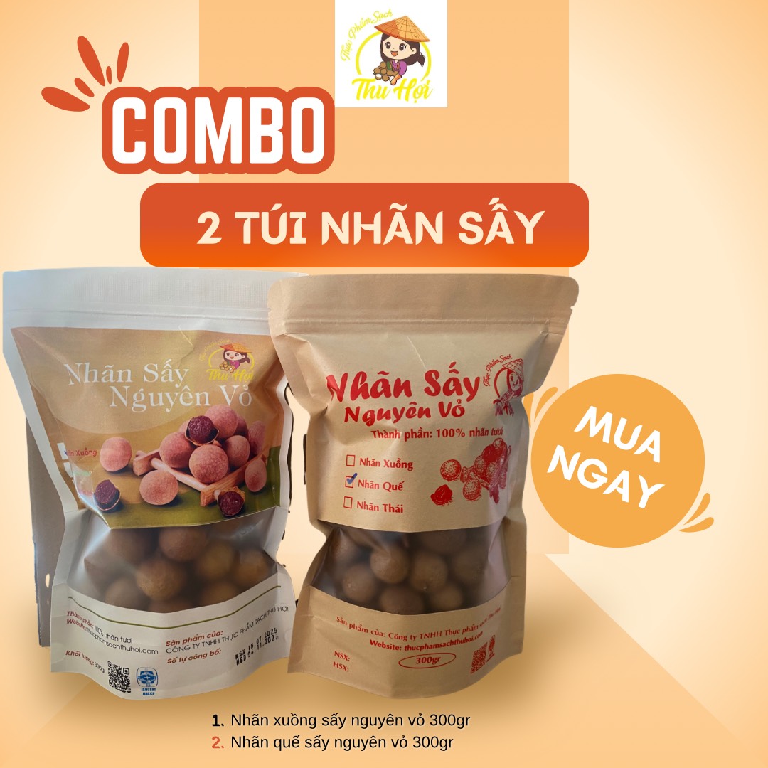 Combo 2 túi nhãn Quế và Xuồng 300gr