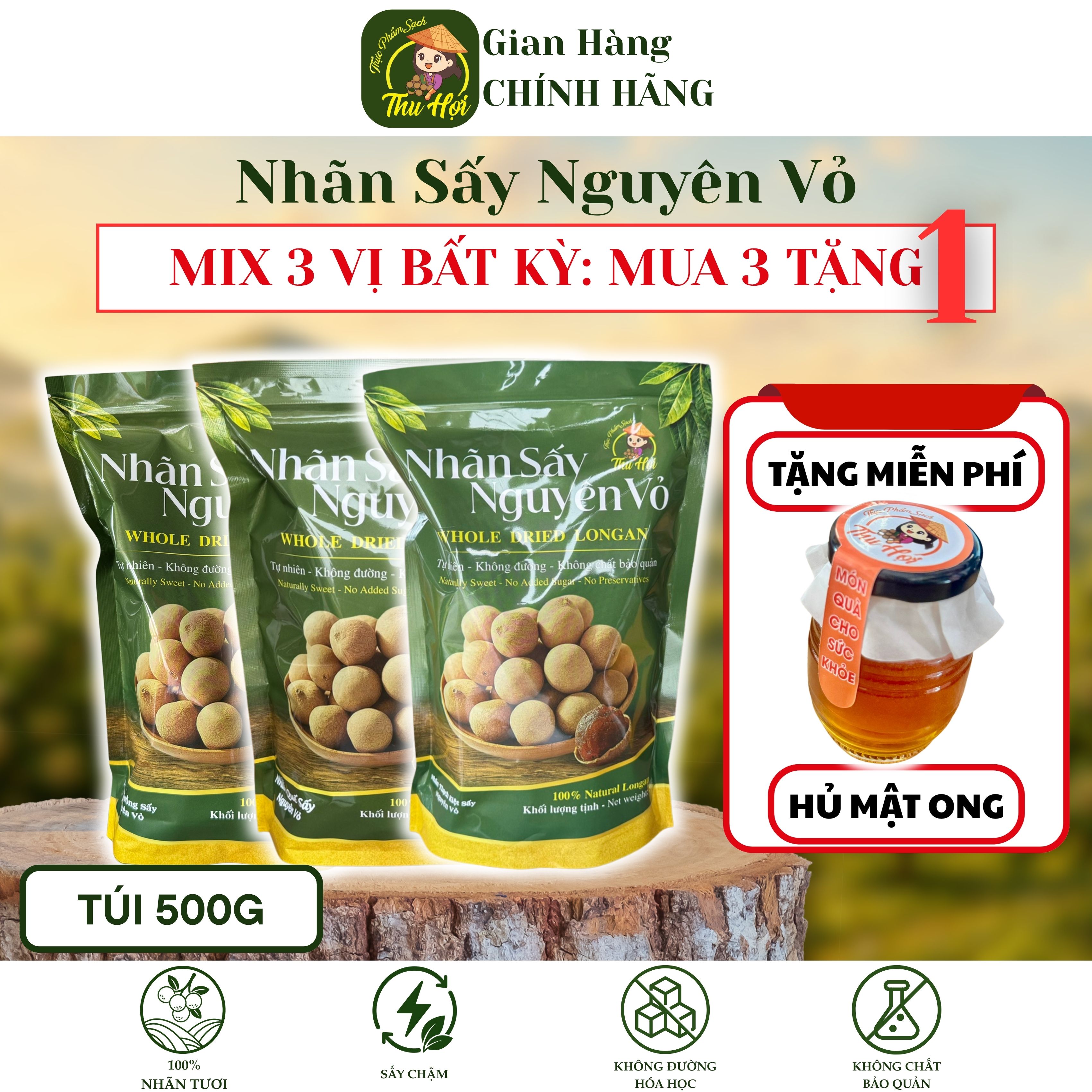 MIX 3 TÚI XUỒNG QUẾ THÁI 500G