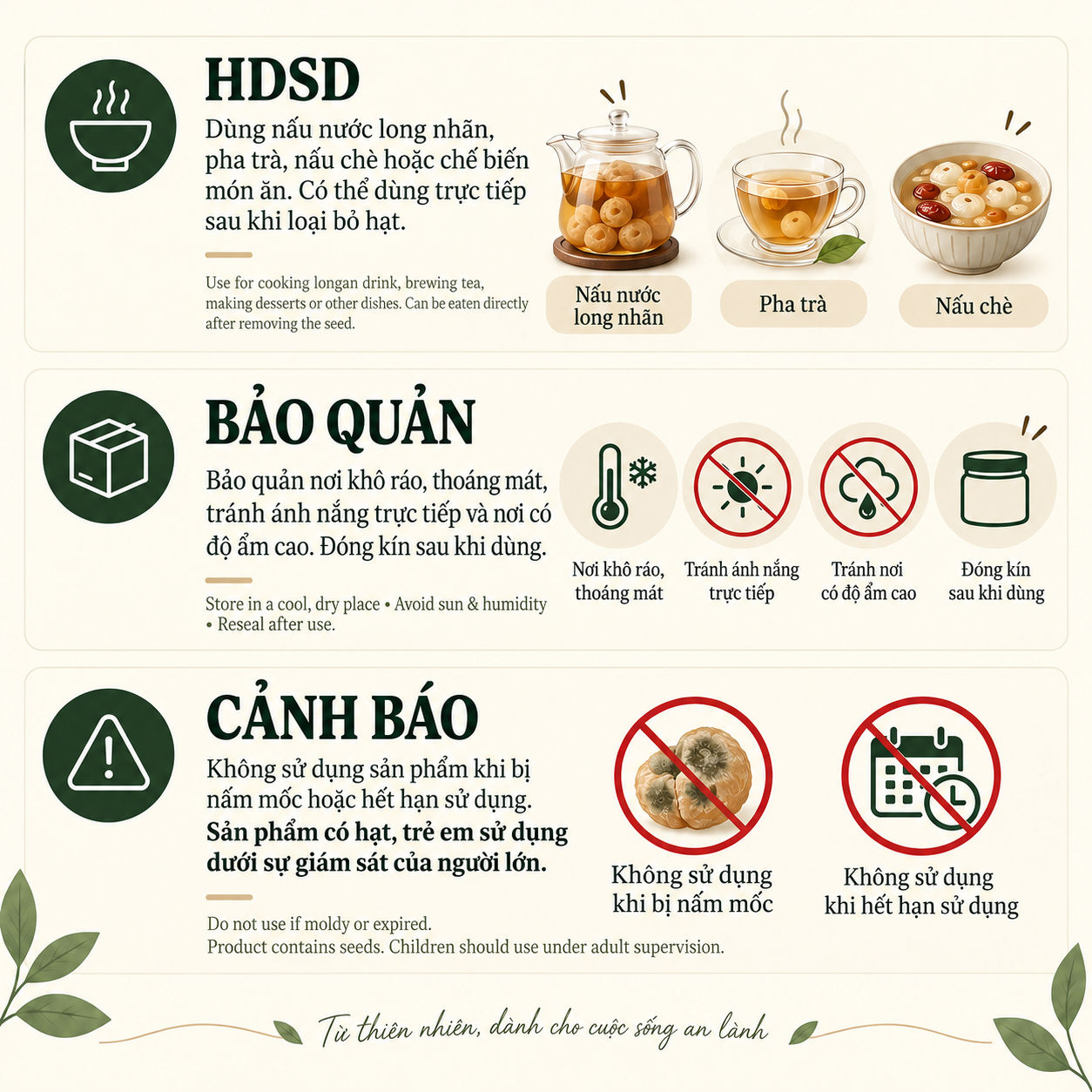 Nhãn Sấy tách vỏ hộp 200g