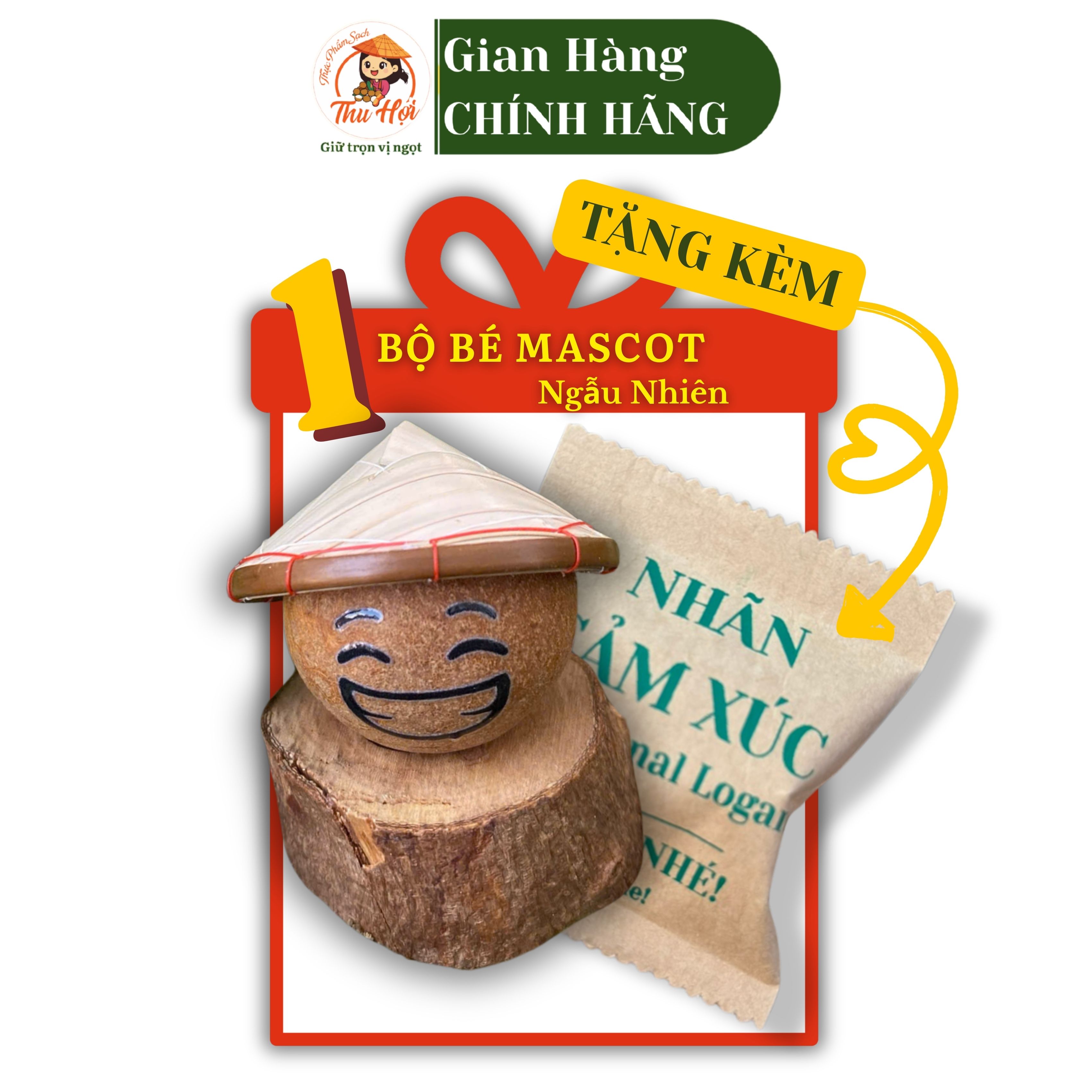 Nhãn Xuồng sấy nguyên vỏ hộp 500gr