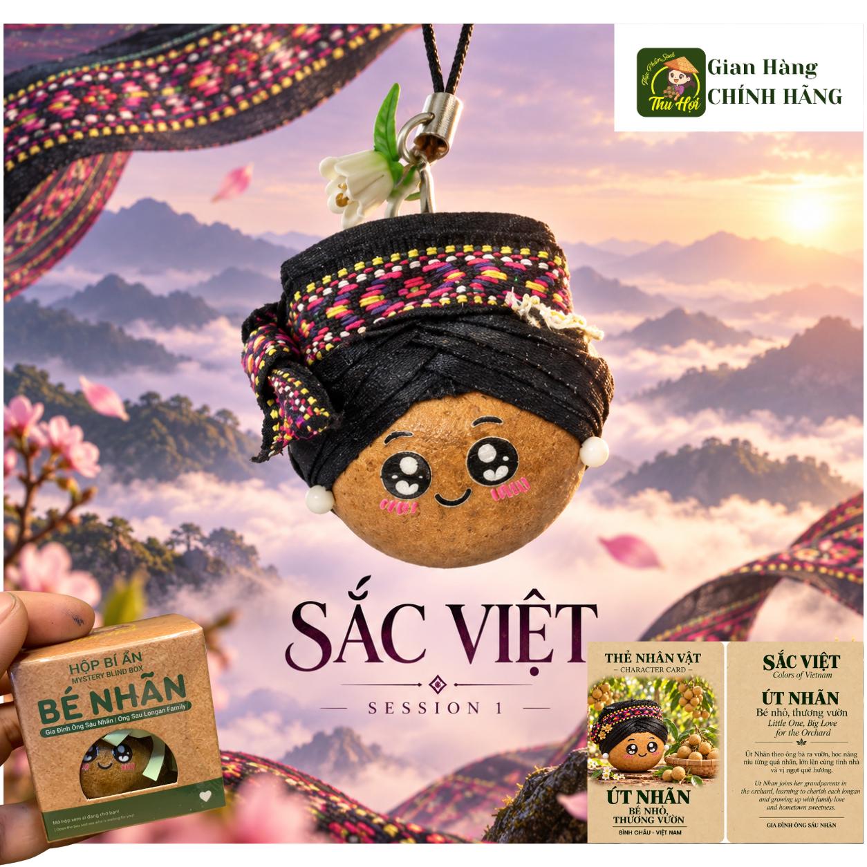 Sét 6 Bé nhân Sắc Việt - Phiên bản 1 - Móc khoá từ trái nhãn thật