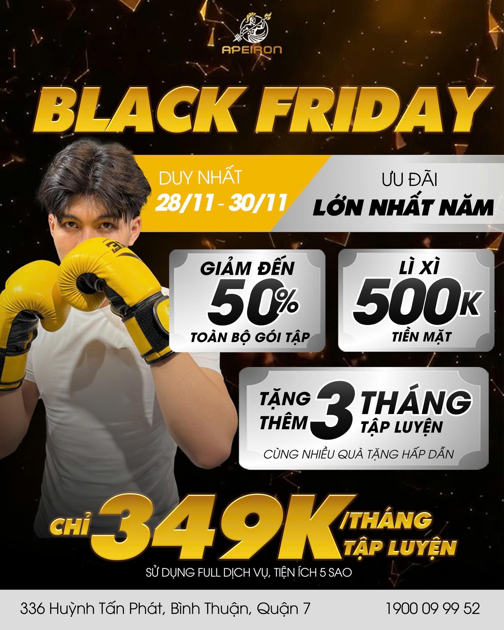 APEIRON TUNG SỰ KIỆN BLACK FRIDAY LỚN NHẤT NĂM: CƠ HỘI “CHỐT BODY” TRƯỚC TẾT CHỈ TRONG 3 NGÀY