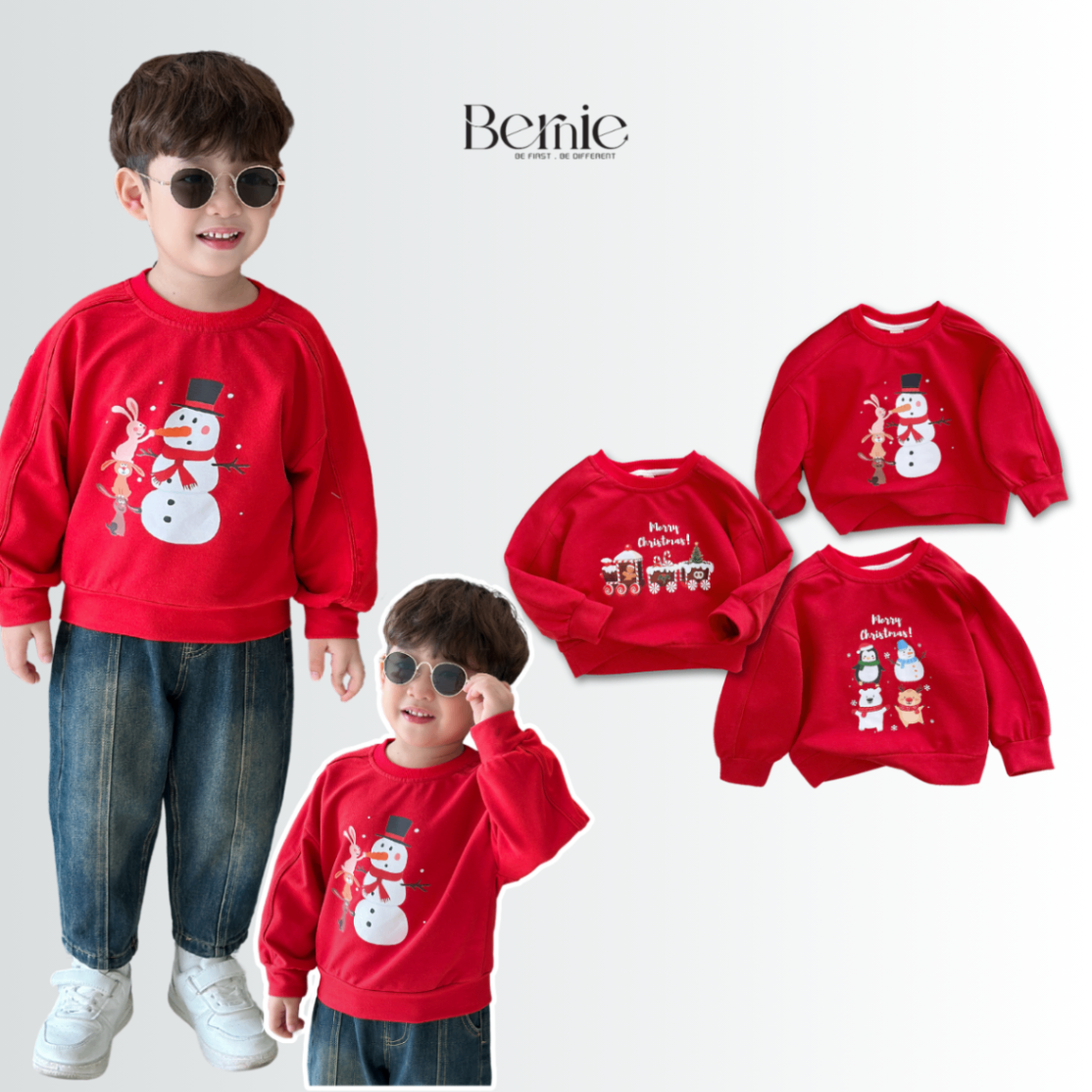 Áo Noel nỉ da cá BERNIE Mã 0824A13