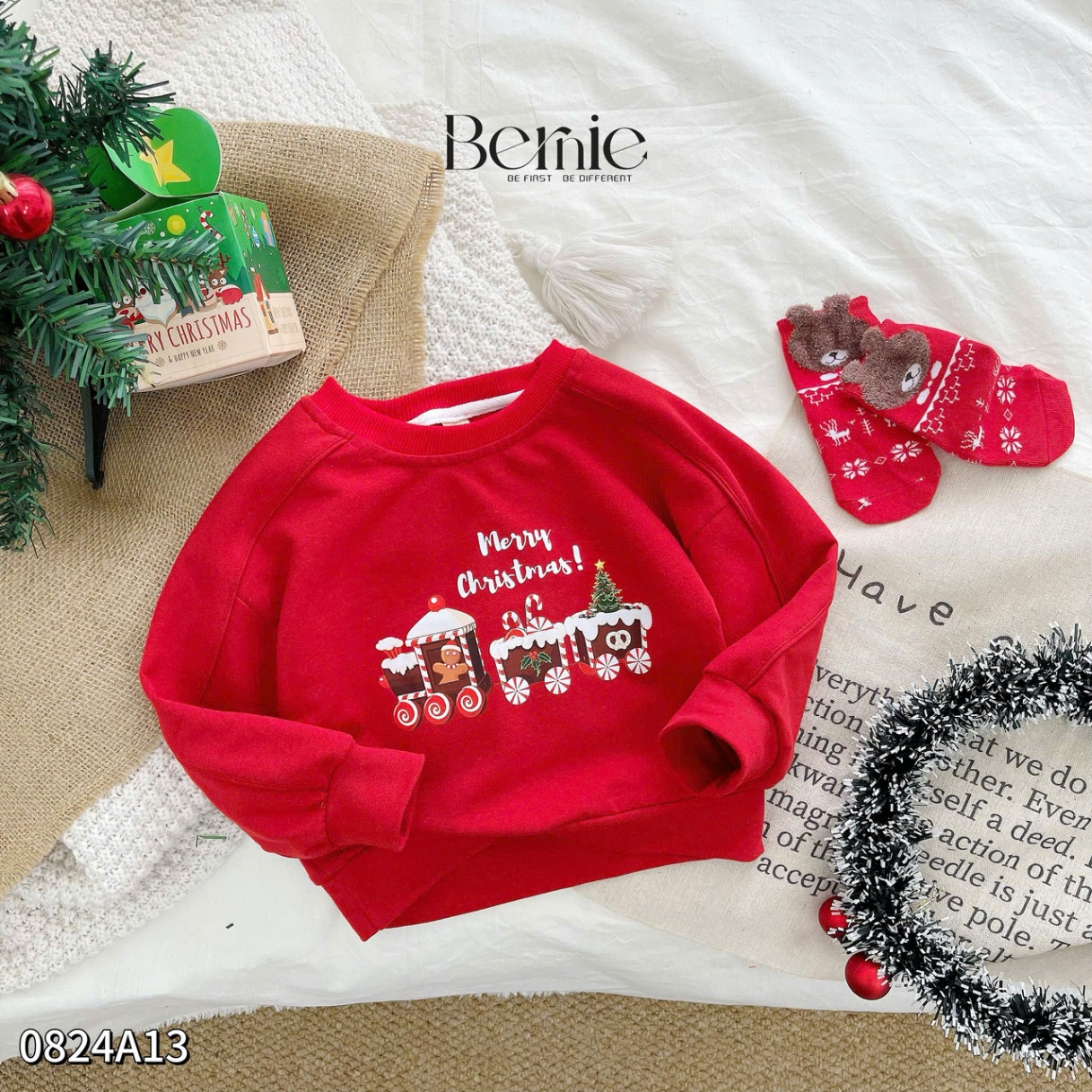 Áo Noel nỉ da cá BERNIE Mã 0824A13