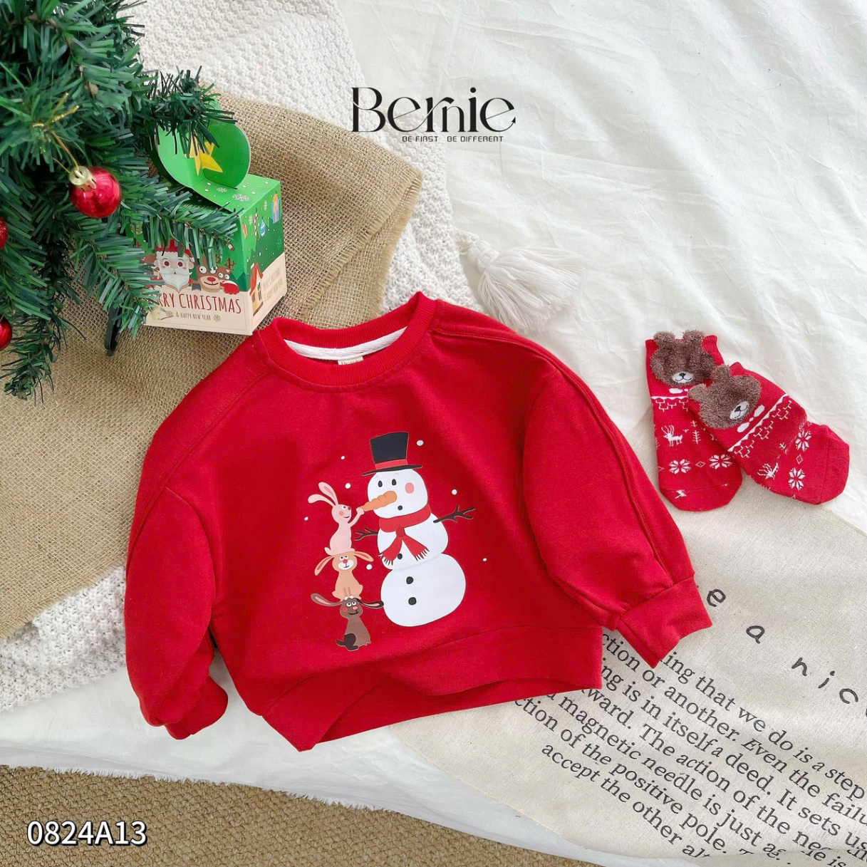 Áo Noel nỉ da cá BERNIE Mã 0824A13