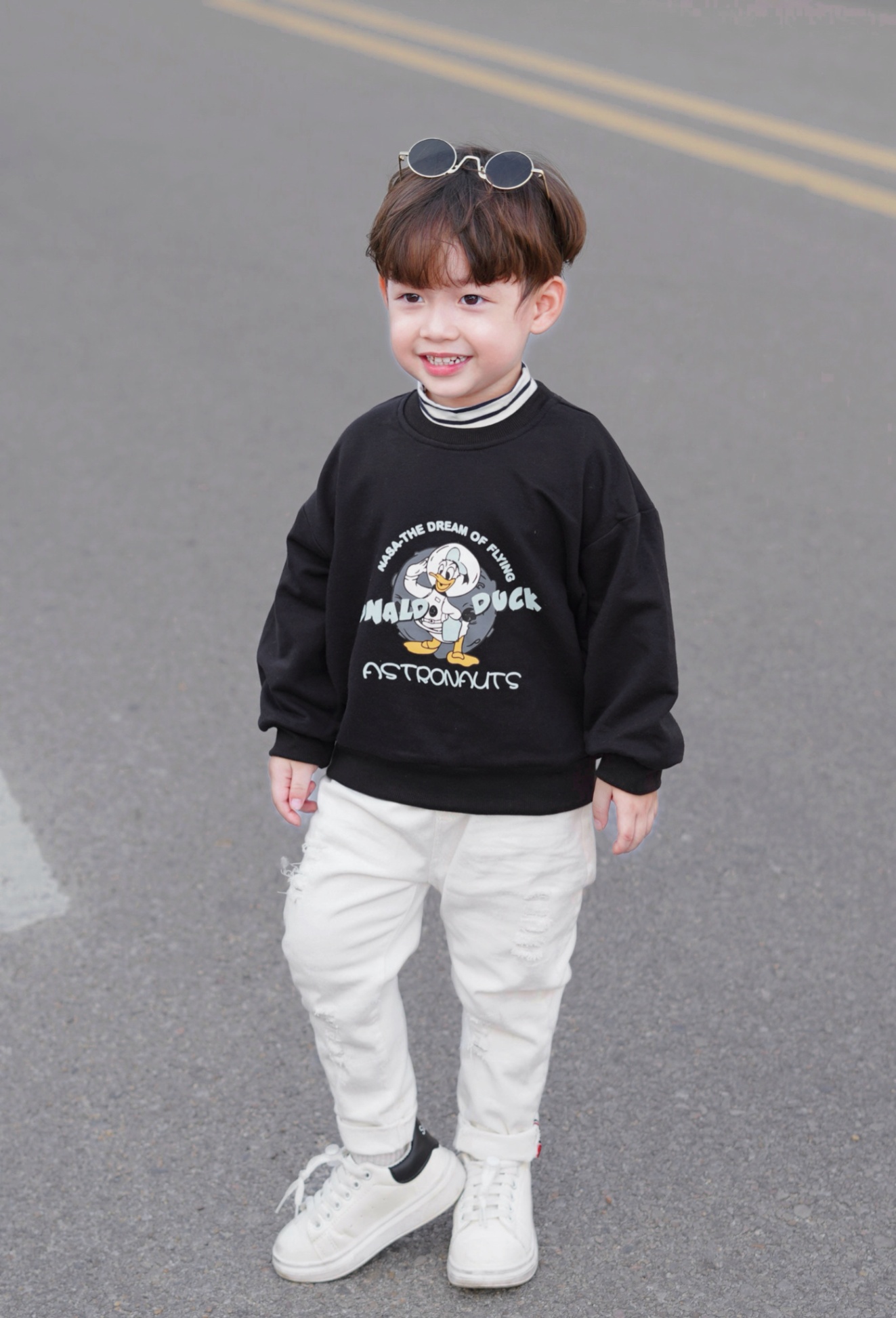 Áo Sweater Bé Trai BERNIE Phối Cổ Lọ 0724A21