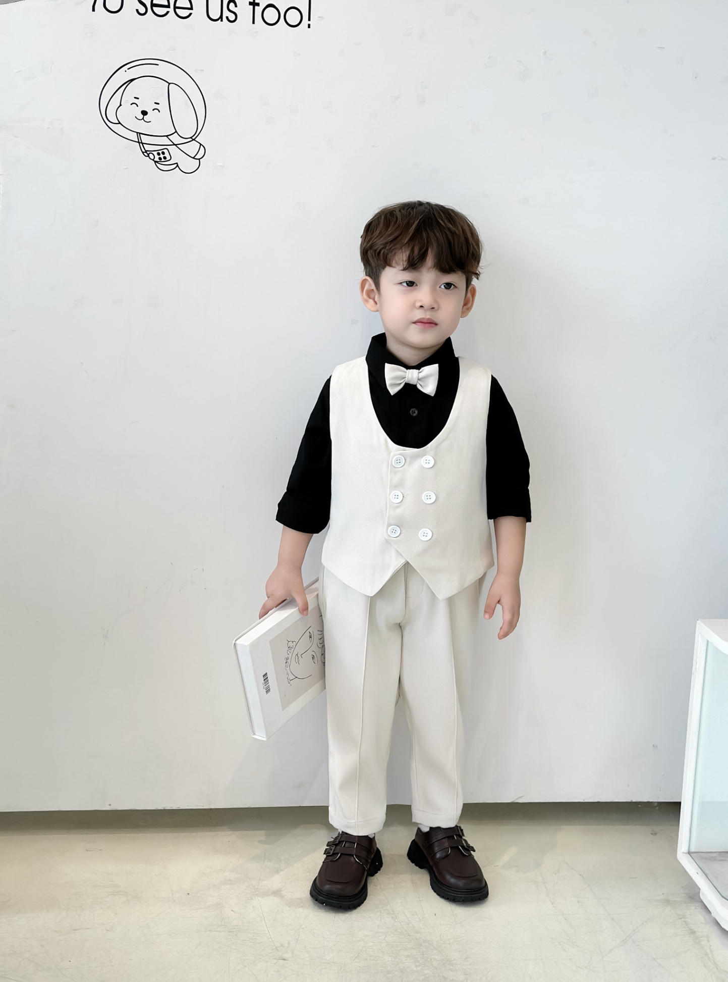 Bộ Vest Bé Trai BERNIE 4 Chi Tiết Kèm Nơ 1123B014