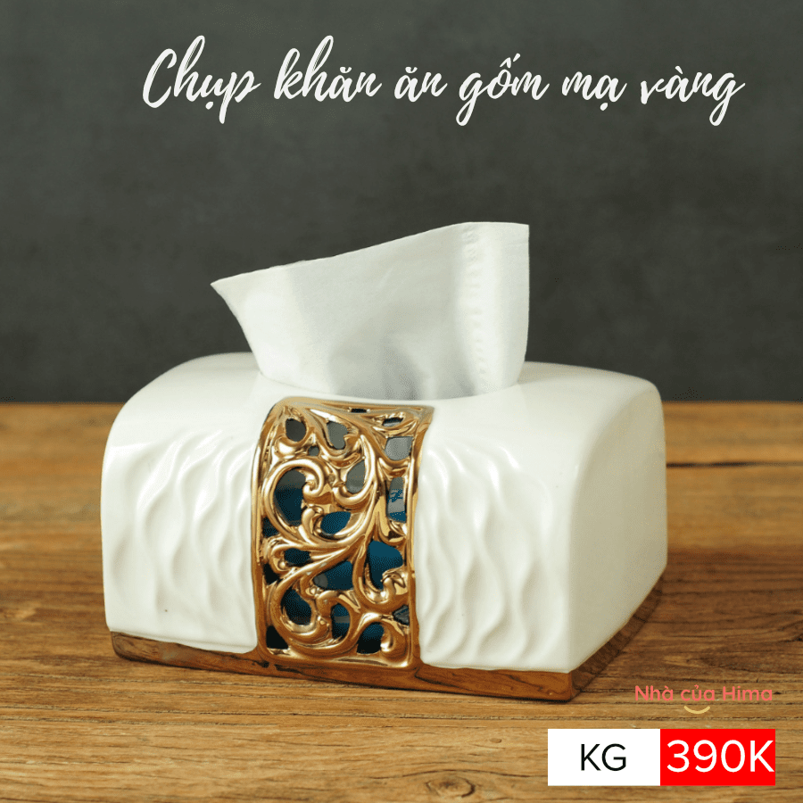 Chụp khăn giấy trắng