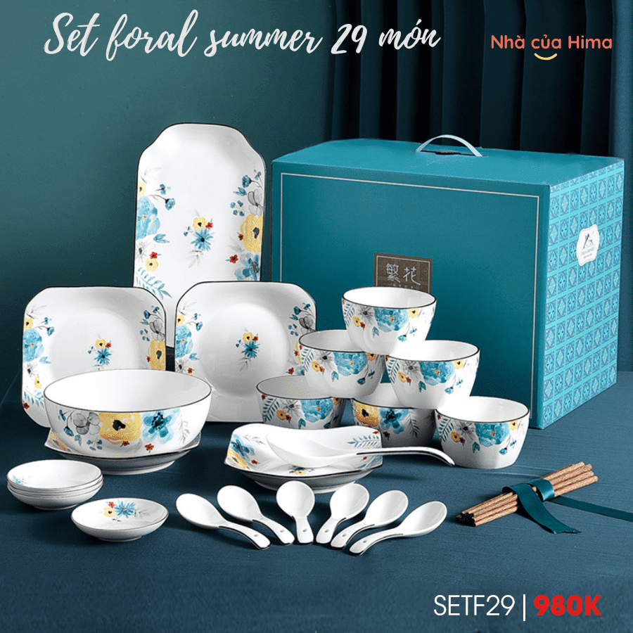 Set floral summer 29 món