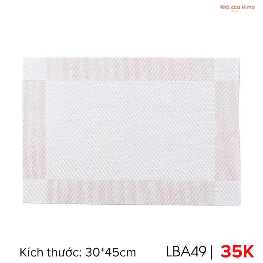 Lót bàn ăn hình chữ nhật 30*45cm LBA49