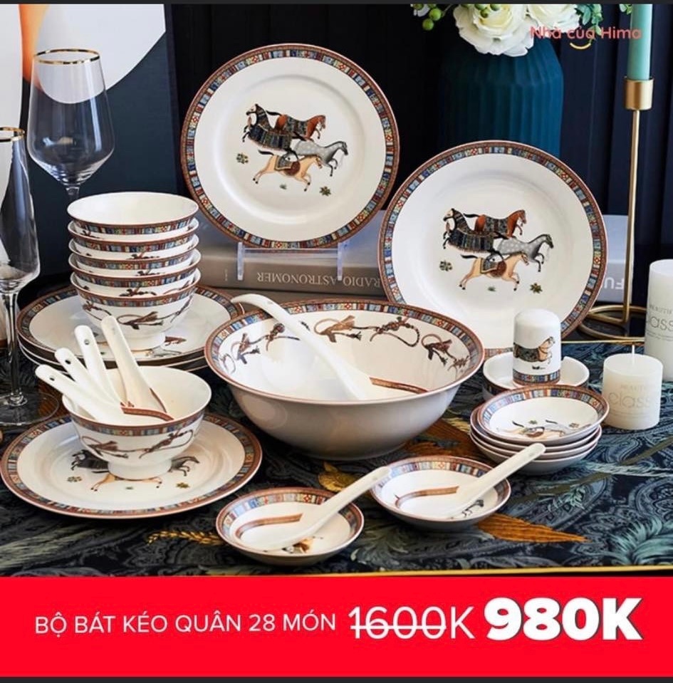 Bộ bát kéo quân 28 món