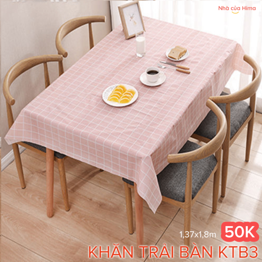 Khăn trải bàn 1.37x1.8m - chất liệu PVC - KTB3