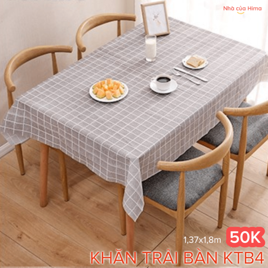 Khăn trải bàn 1.37x1.8m - chất liệu PVC - KTB4