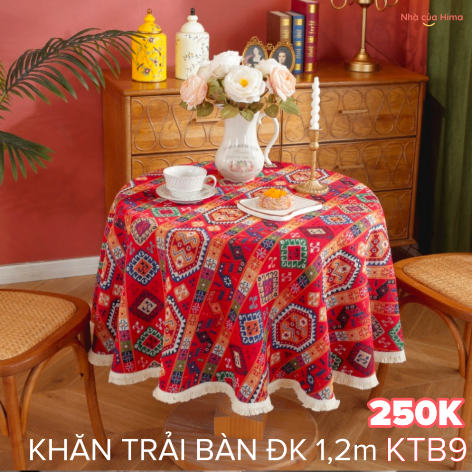 Khăn trải bàn tròn 1.2x1.2m KTB9
