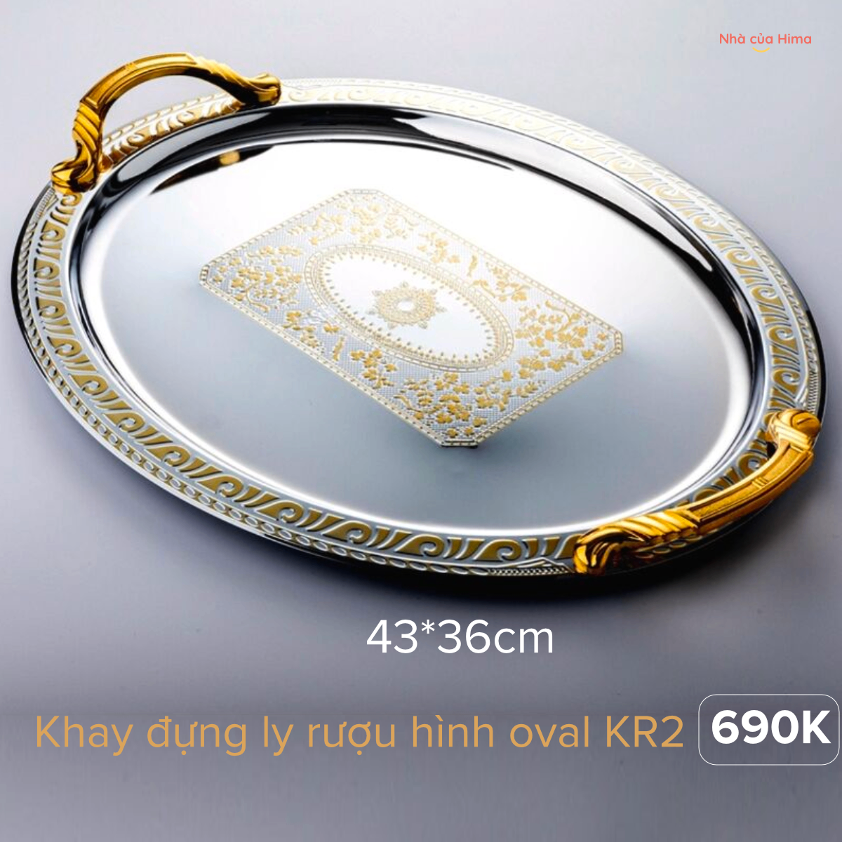 Khay đựng ly rượu hình oval
