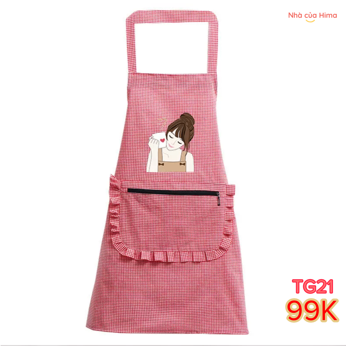 Tạp dề vải canvas Love Yourself colorful TG21