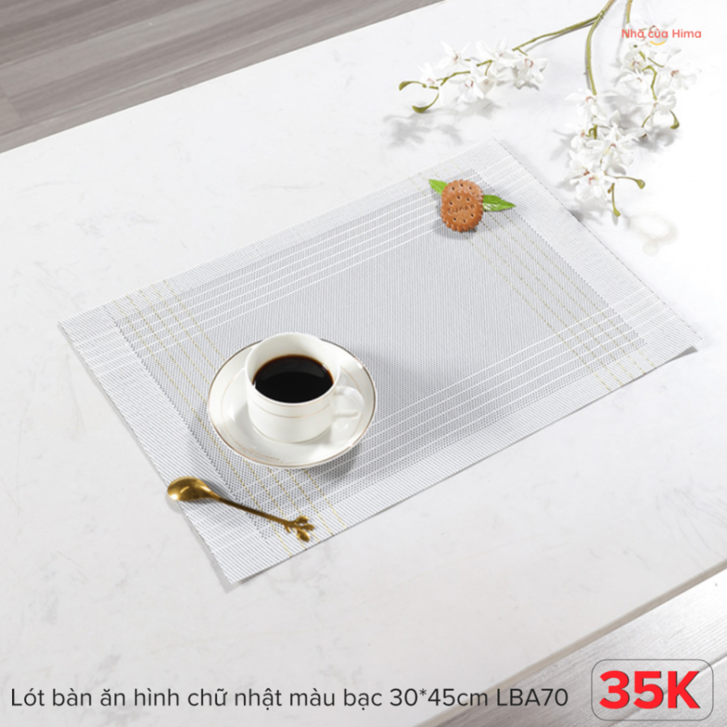 Lót bàn ăn hình chữ nhật 30*45cm LBA70